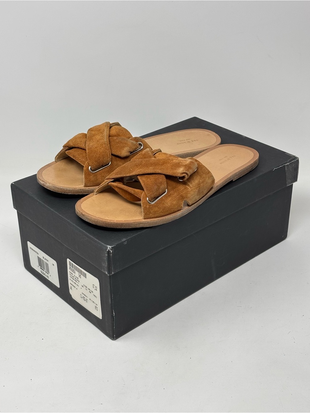 Rag & Bone nora slides sandals suede tan size 38 (8)